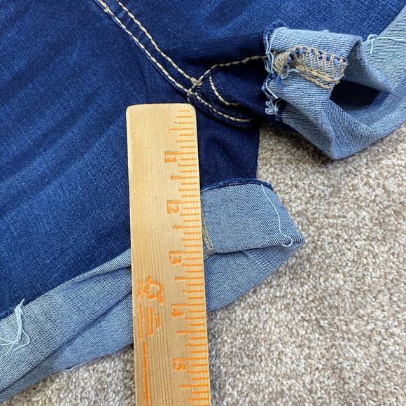 Designer True Religion Jayde Mid Rise Classic Short 28 dark wash rodeo western - Picture 8 of 12